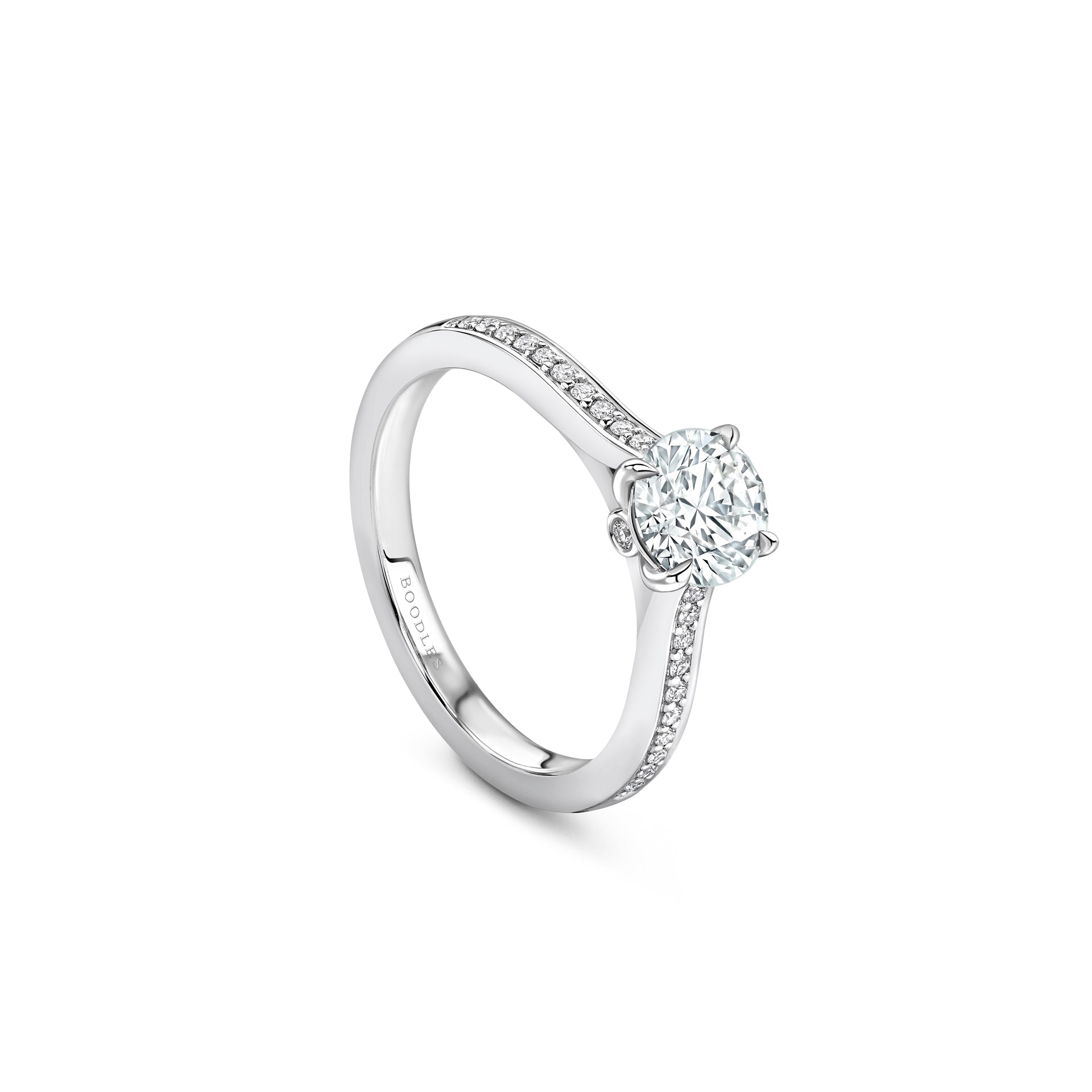 Harmony Round Brilliant Platinum Diamond Engagement Ring