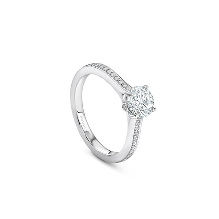 Harmony Round Brilliant Platinum Diamond Engagement Ring
