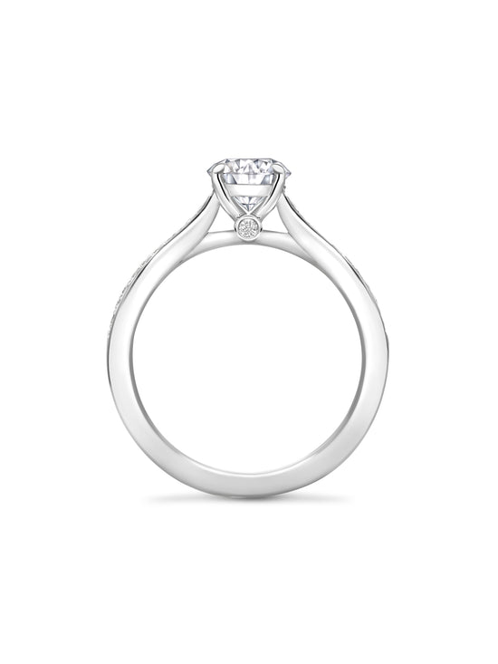 Harmony Round Brilliant Platinum Diamond Engagement Ring