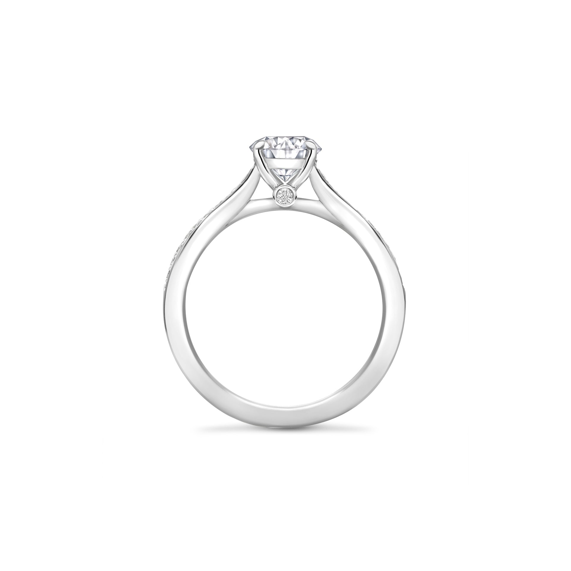 Harmony Round Brilliant Platinum Diamond Engagement Ring