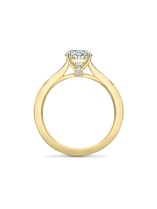 Harmony Round Yellow Gold Diamond Engagement Ring