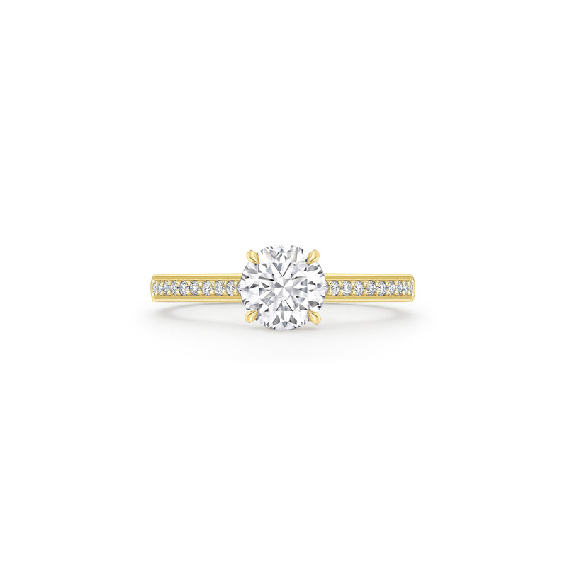 Harmony Round Yellow Gold Diamond Engagement Ring
