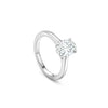 Classic Oval Platinum Diamond Engagement Ring