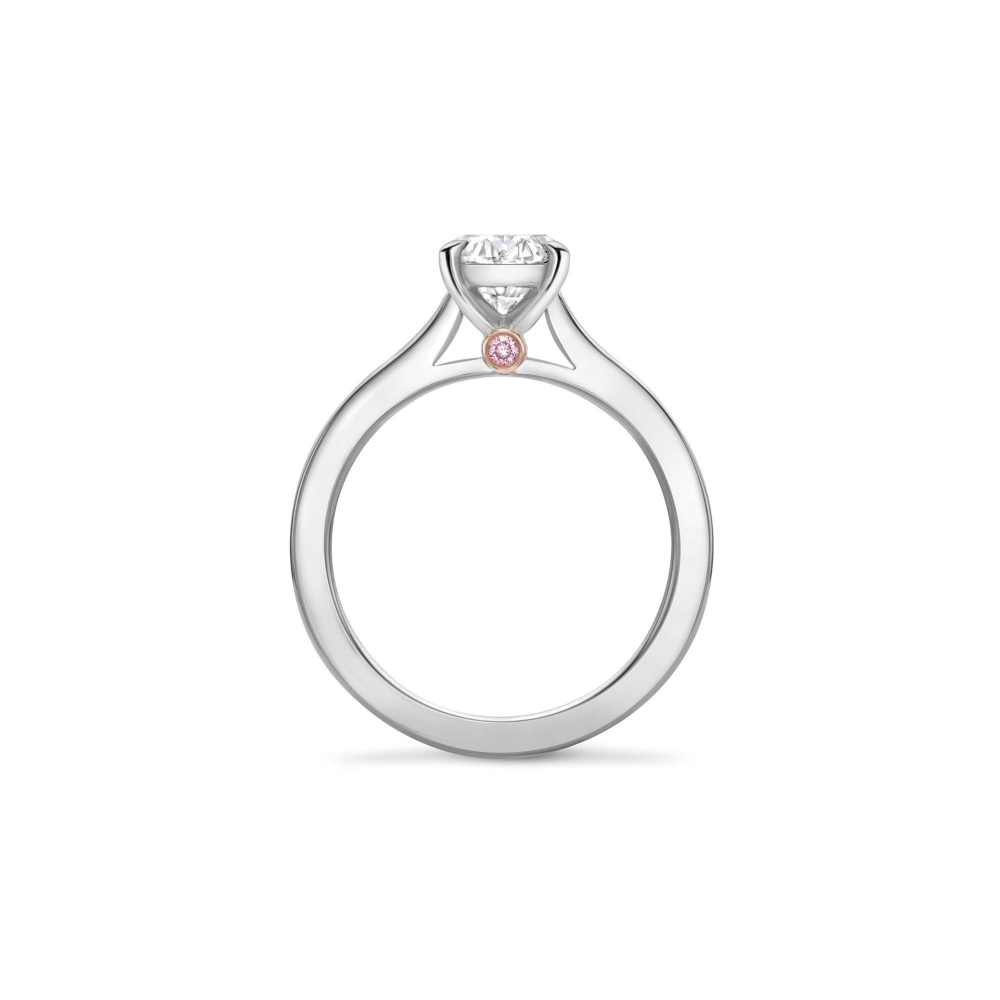 Classic Oval Platinum Diamond Engagement Ring