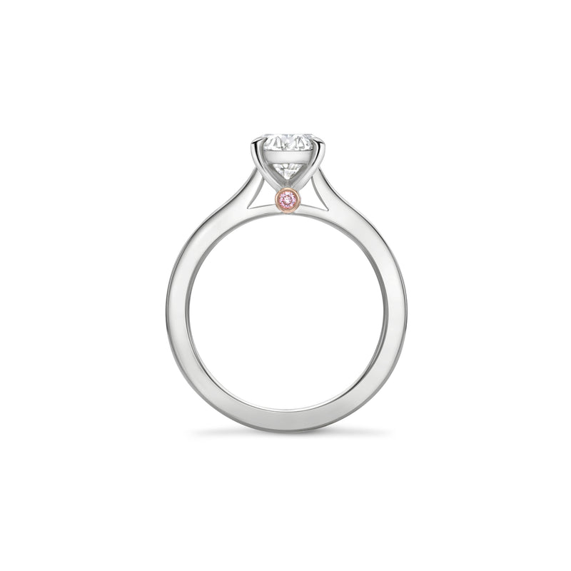 Classic Oval Platinum Diamond Engagement Ring