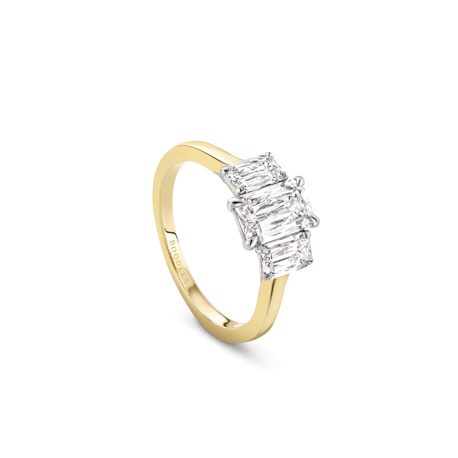 Trilogy Ashoka Cut Diamond Yellow Gold Engagement Ring
