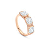Trilogy Asscher Diamond Rose Gold Ring