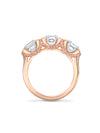Trilogy Asscher Diamond Rose Gold Ring