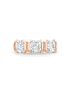 Trilogy Asscher Diamond Rose Gold Ring