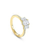 Trilogy Ashoka Cut Yellow Gold Diamond Ring