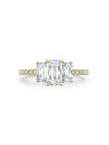 Trilogy Ashoka Cut Yellow Gold Diamond Ring