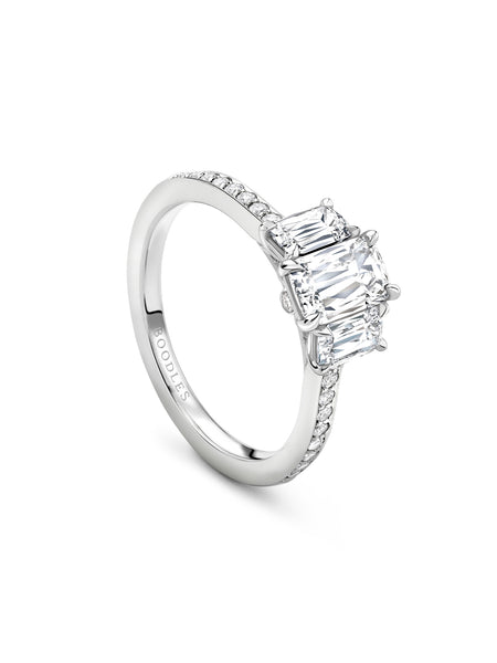 Trilogy Ashoka Cut Platinum Diamond Ring