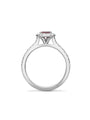 Vintage Oval Platinum Ruby Diamond Ring