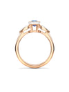 Florentine Emerald Cut Sapphire Rose Gold Ring