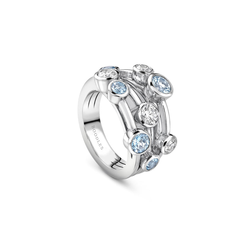 Raindance Classic White Gold Aquamarine Ring