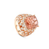 Secret Garden Waterlily Peach Tourmaline Rose Gold Ring