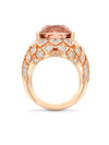 Secret Garden Waterlily Peach Tourmaline Rose Gold Ring