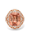 Secret Garden Waterlily Peach Tourmaline Rose Gold Ring