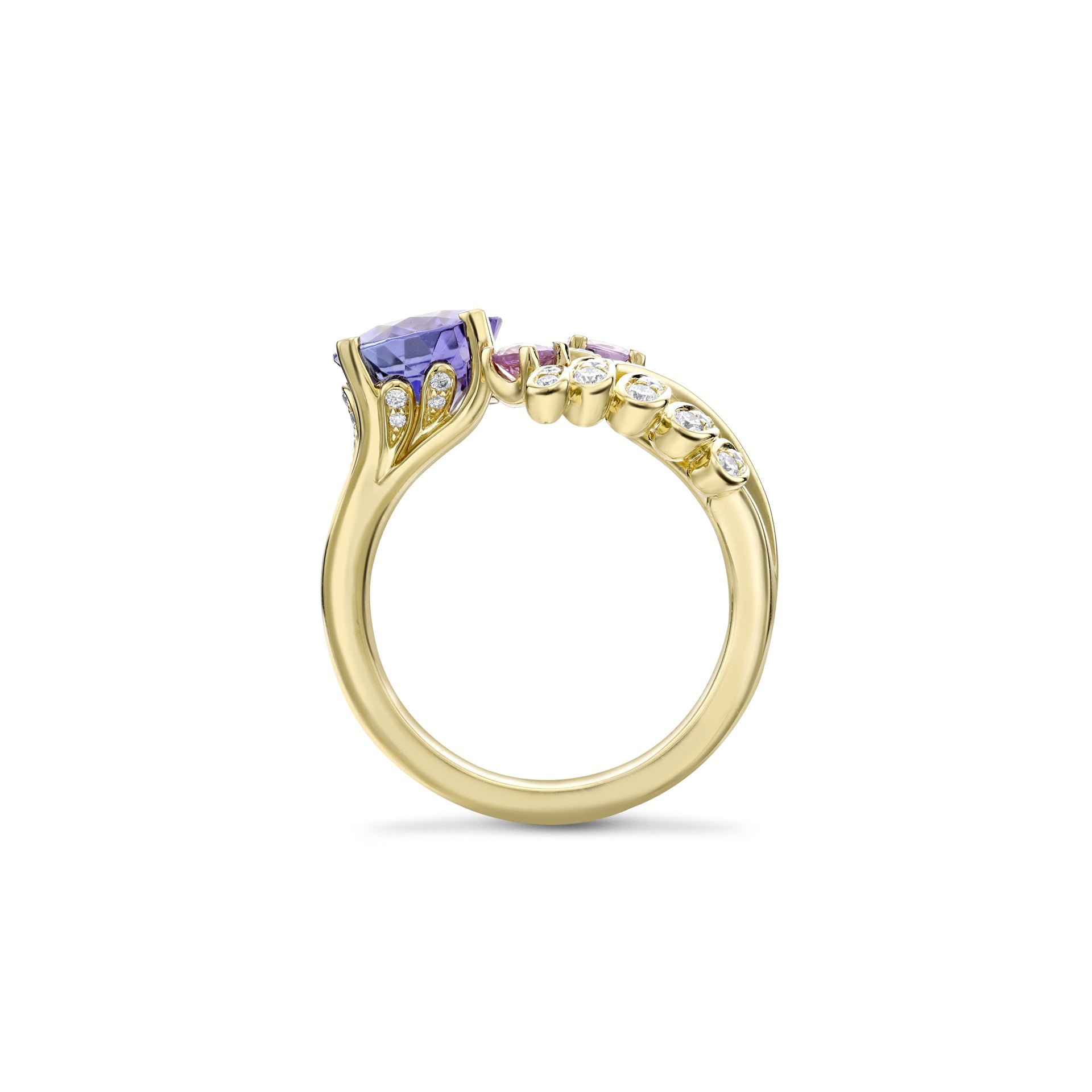 A Family Journey Provence Tanzanite Yellow Gold Ring