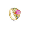 A Family Journey Barcelona Pink Sapphire Yellow Gold Ring