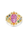 A Family Journey Barcelona Pink Sapphire Yellow Gold Ring