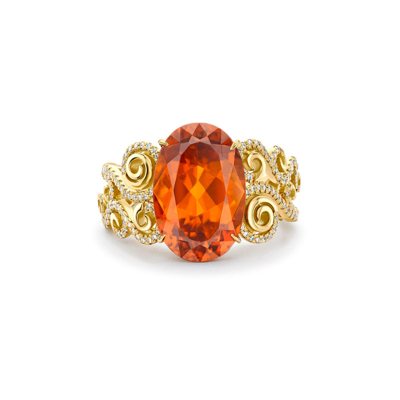A Family Journey Vienna Mandarin Garnet Yellow Gold Ring