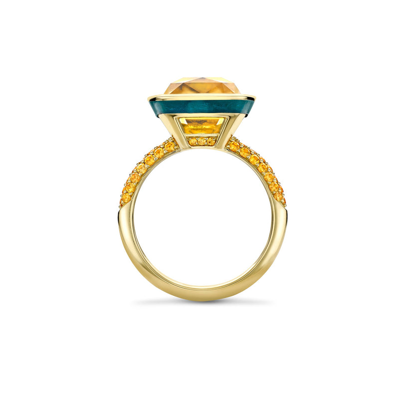 A Family Journey Prague Florentine Topaz Yellow Gold Ring