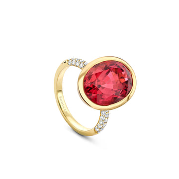 Florentine Dolce Vita Oval Yellow Gold Ring