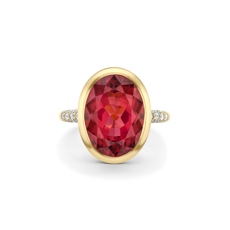Florentine Dolce Vita Pink Tourmaline Yellow Gold Ring