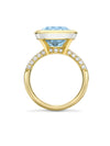 Florentine Dolce Vita Oval Aquamarine Yellow Gold Ring