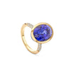 Florentine Dolce Vita Oval Tanzanite Yellow French Gold Ring