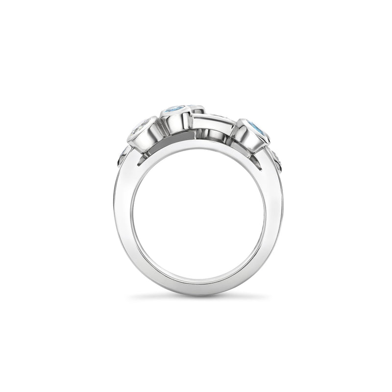 Raindance Paraiba and Diamond Platinum Ring