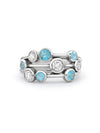 Raindance Paraiba and Diamond Platinum Ring