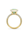 Florentine Dolce Vita Mint Green Tourmaline Yellow Gold Ring