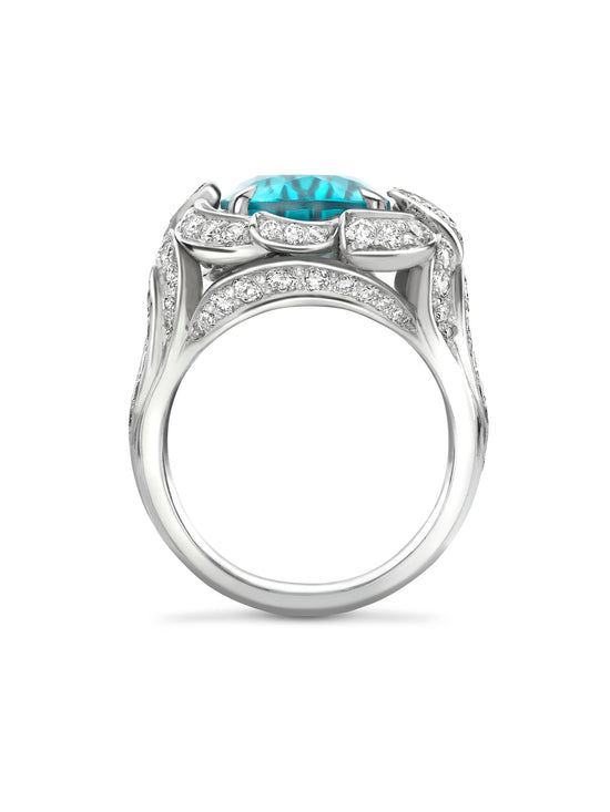 A Family Journey Sydney Pear Tourmaline Platinum Ring