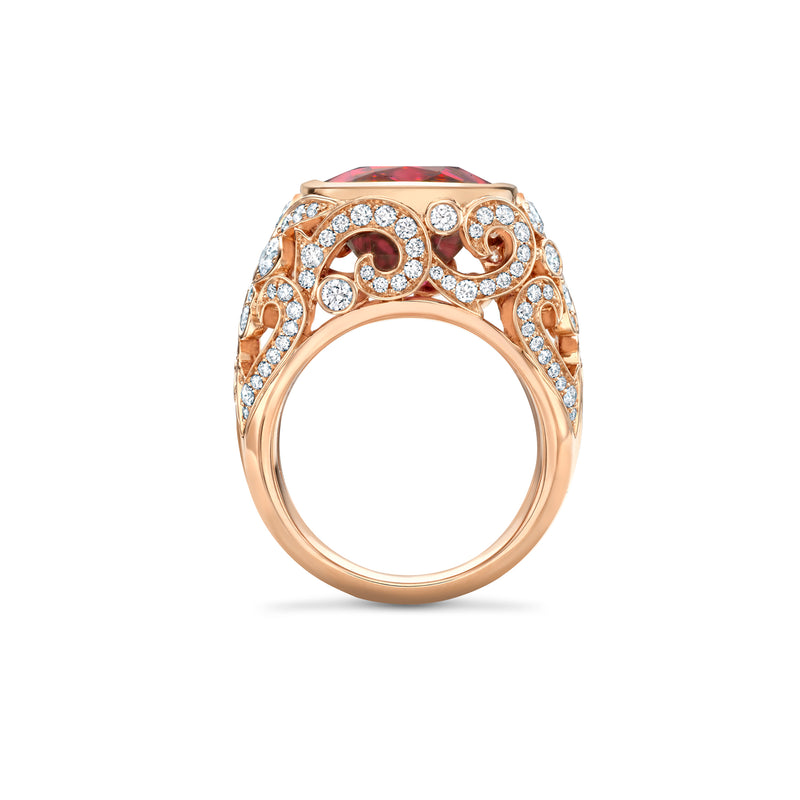 The Palace Collection Royal Damask Hessonite Garnet Ring