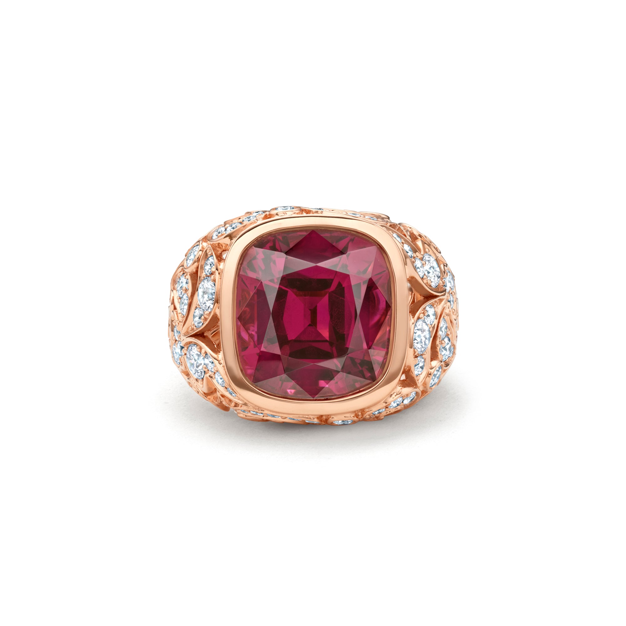 The Palace Collection Royal Damask Hessonite Garnet Ring