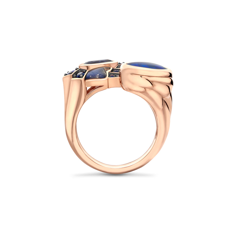 The Palace Collection Raven's Watch Gemini Cabochon Opal Ring