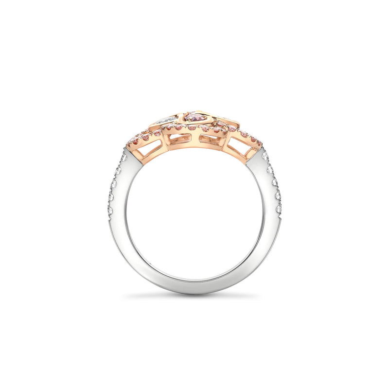 Be Boodles Pink and White Diamond Ring