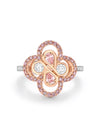 Be Boodles Pink and White Diamond Ring