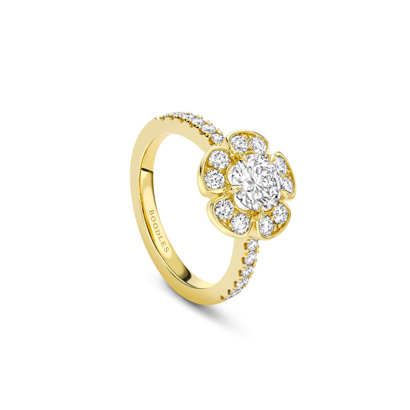 Secret Garden Yellow Gold Flower Ring