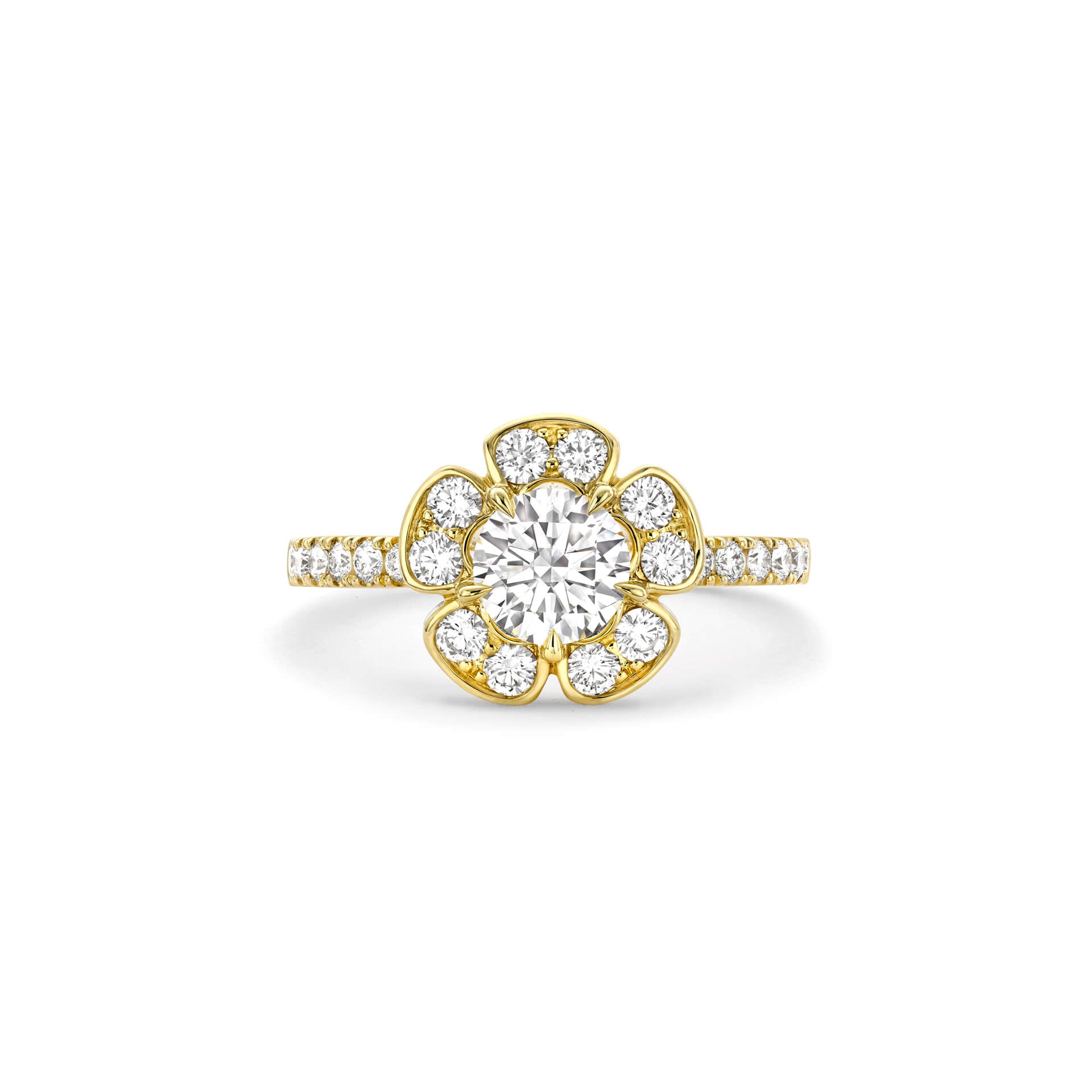 Secret Garden Yellow Gold Flower Ring