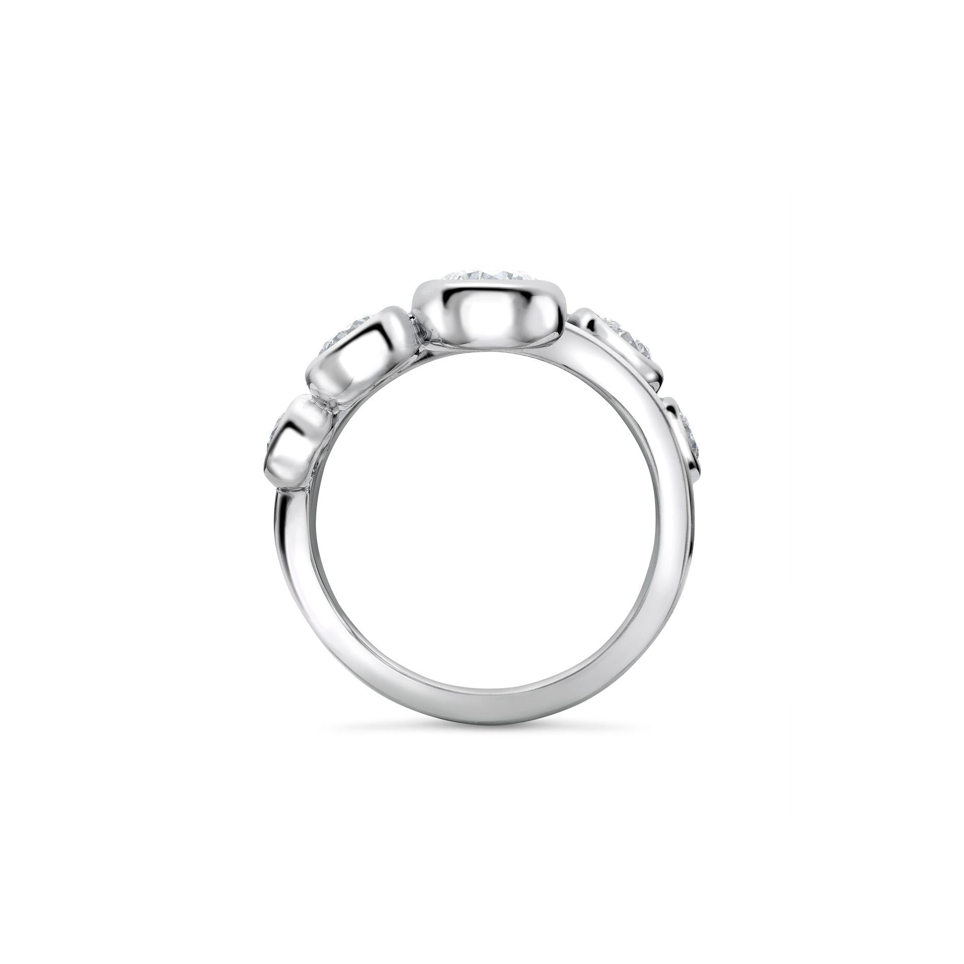 Beach Platinum Diamond Ring