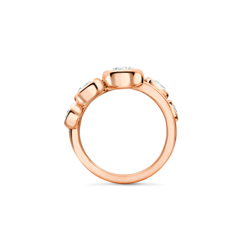 Beach Rose Gold Diamond Ring