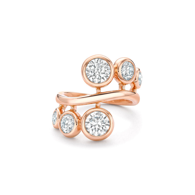 Beach Rose Gold Diamond Ring