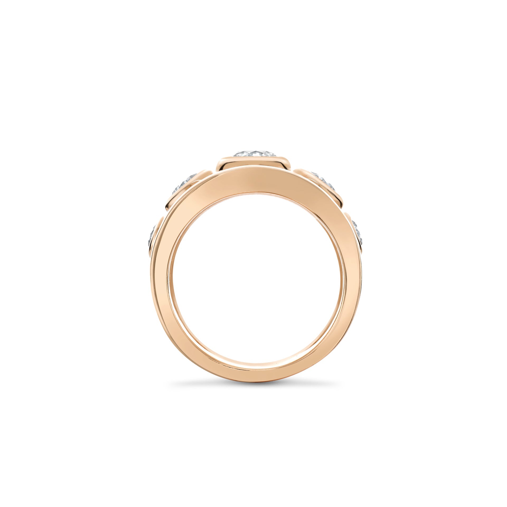 Beach Diamond Rose Gold Ring