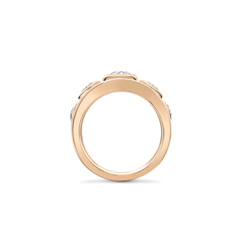 Beach Diamond Rose Gold Ring