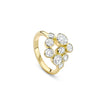 Raindance Yellow Gold Diamond Cluster Ring