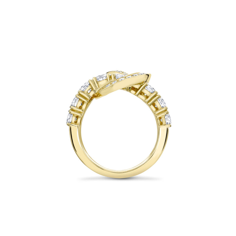 The Knot Medium Yellow Gold Diamond Ring