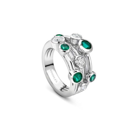 Raindance Classic Platinum Emerald Ring